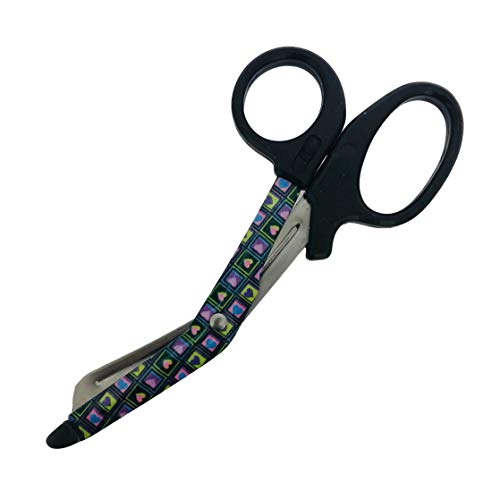 Utility Scissors Square Hearts with Black Handles