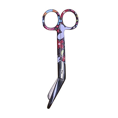 CLEARANCE - Black Flowers Bandage Scissors