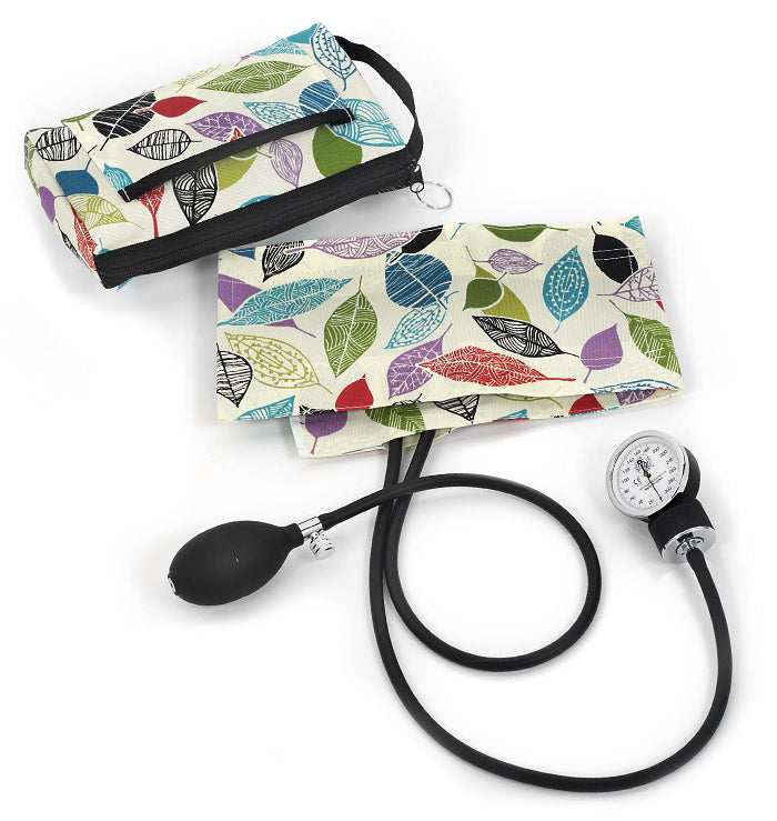 Premium Aneroid Sphyg + Case - Scandinavian Leaves - Cream