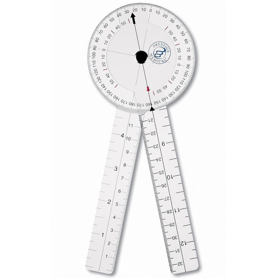 Goniometer Set Of 6 With Bag,360°Goniometer Set-Including 6/8/12 Inch Goniometer, 8 Inch Spinal Goniometer, 6 Inch 180°Goniometer & Finger Goniometer