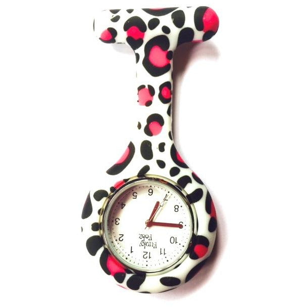 Pink Splash Analogue Silicone Fob Watch – Funky Nurse