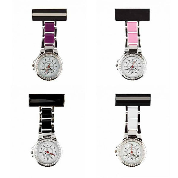 Two Tone Diamonte Fob Watch