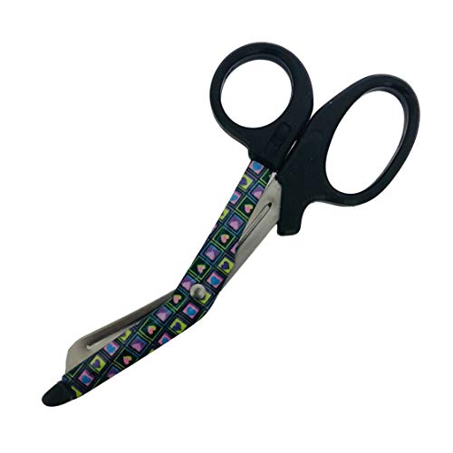 CLEARANCE - Utility Scissors Square Hearts with Black Handles