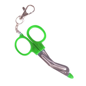 Mini Utility Scissors with Key Chain Green