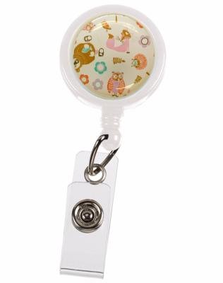 Lanyard Clip - Woodland Animals Cream…