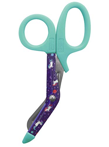 Green/Blue Handle Unicorn Utility Scissors