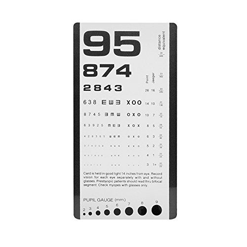 NCD Medical Pocket Eye Chart with Pupil Gauge… Funky Nurse