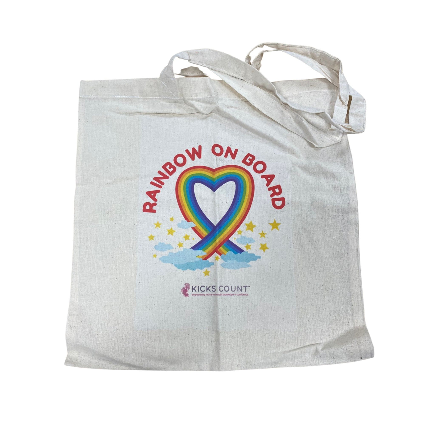 CLEARANCE - Kicks Count ‘Rainbow Baby on Board’ Canvas Bag