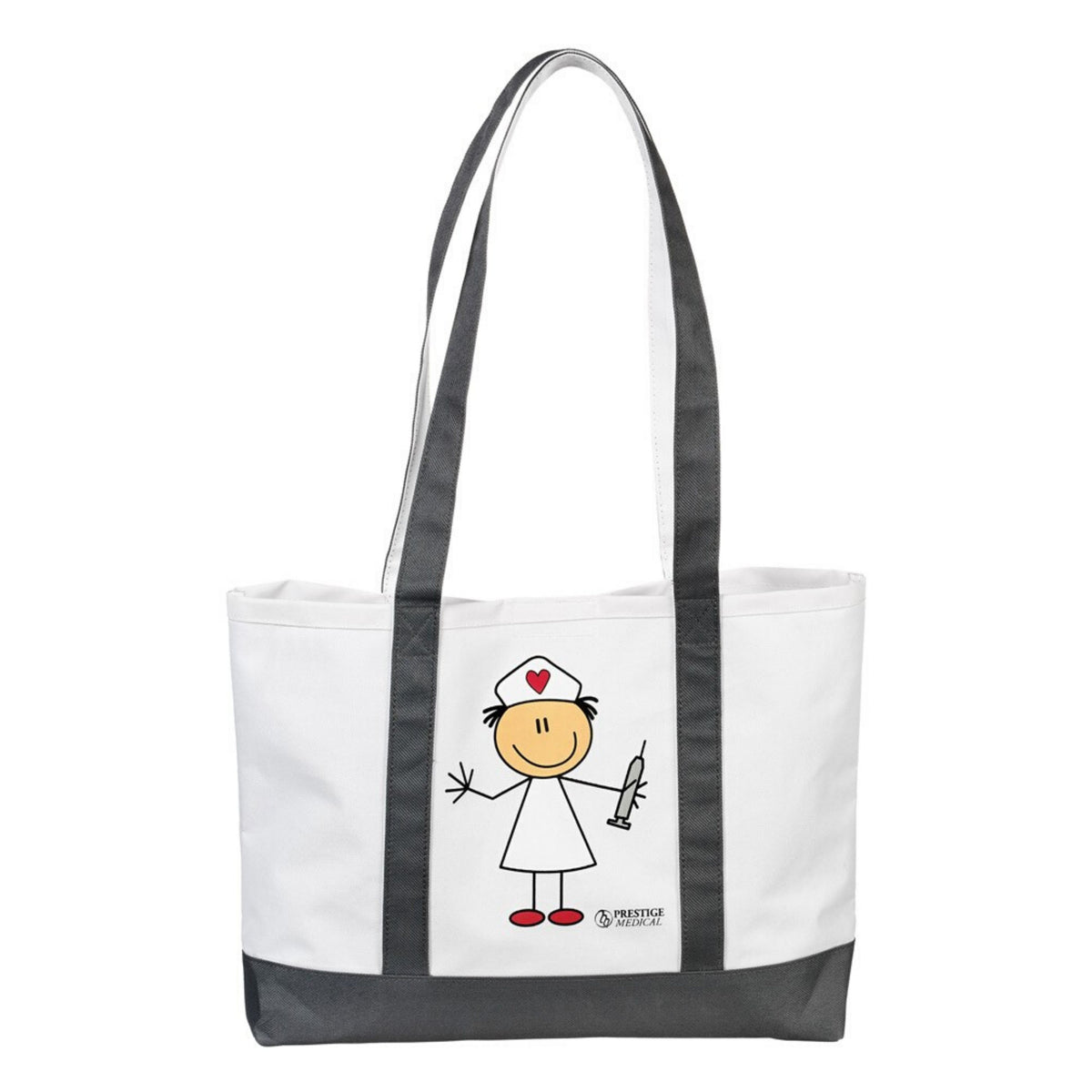 Large Tote Bag Stick Nurse Funky Nurse