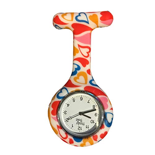 Hearts Pattern Analogue Silicone Fob Watch