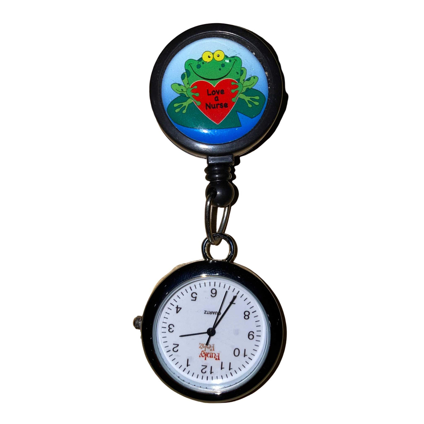 Frog Love A Nurse Retractable Pull Reel with Watch
