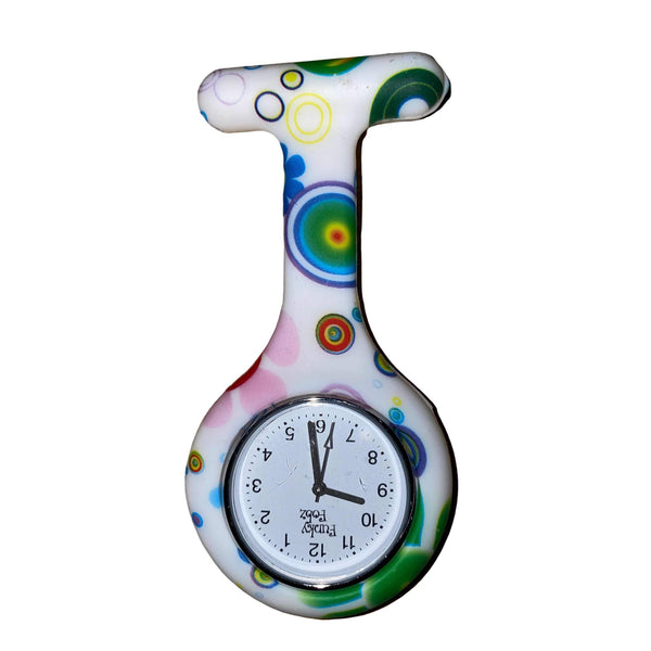 Tropical Flowers Analogue Silicone Fob Watch Funky Nurse
